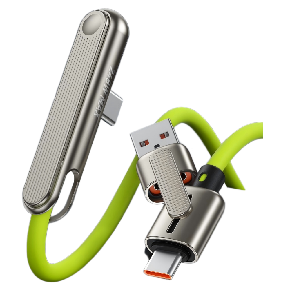 Flat USB-C Travel Cable with Stand