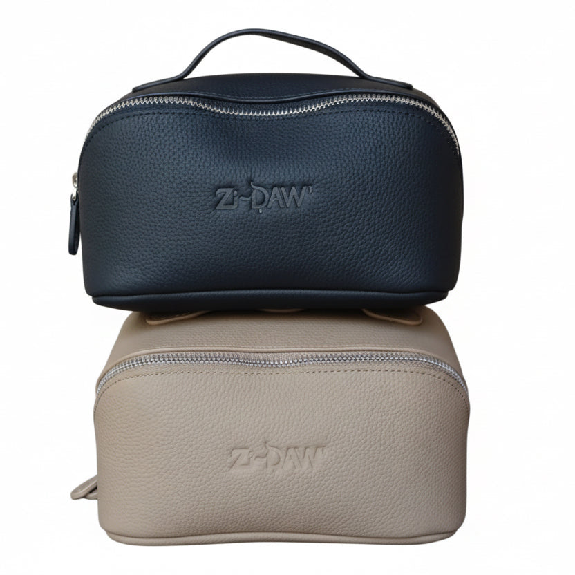 Genuine Leather Travel Make-Up Bag (Expanding)