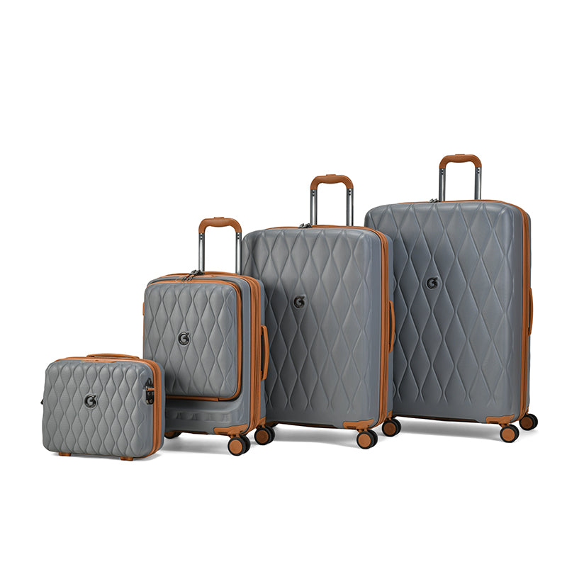 Goby London Diamond Luggage - Grey
