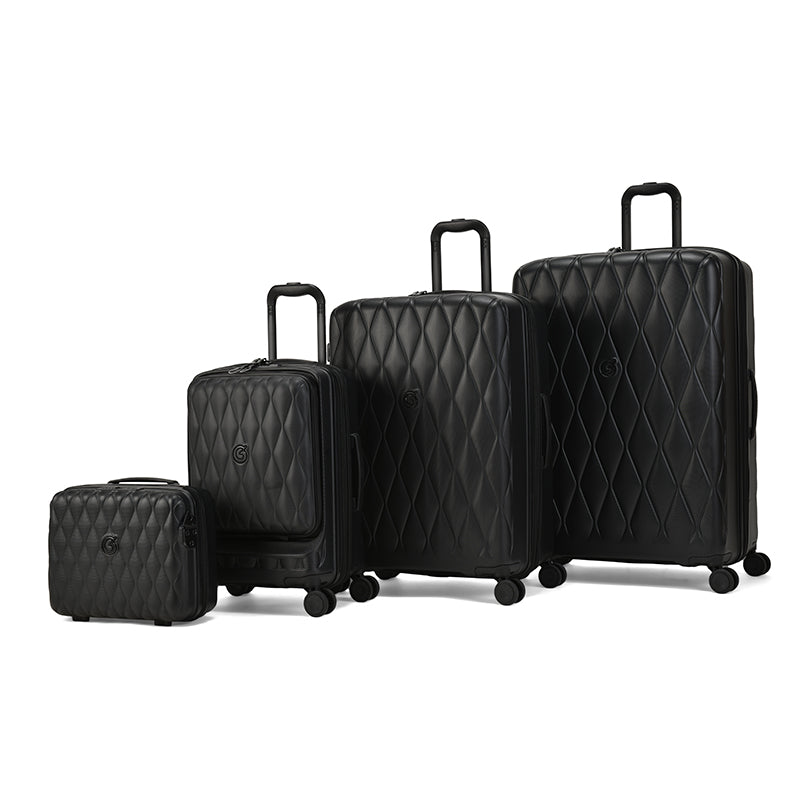 Goby London - Diamond Luggage Set - Black (Pre-Purchase)